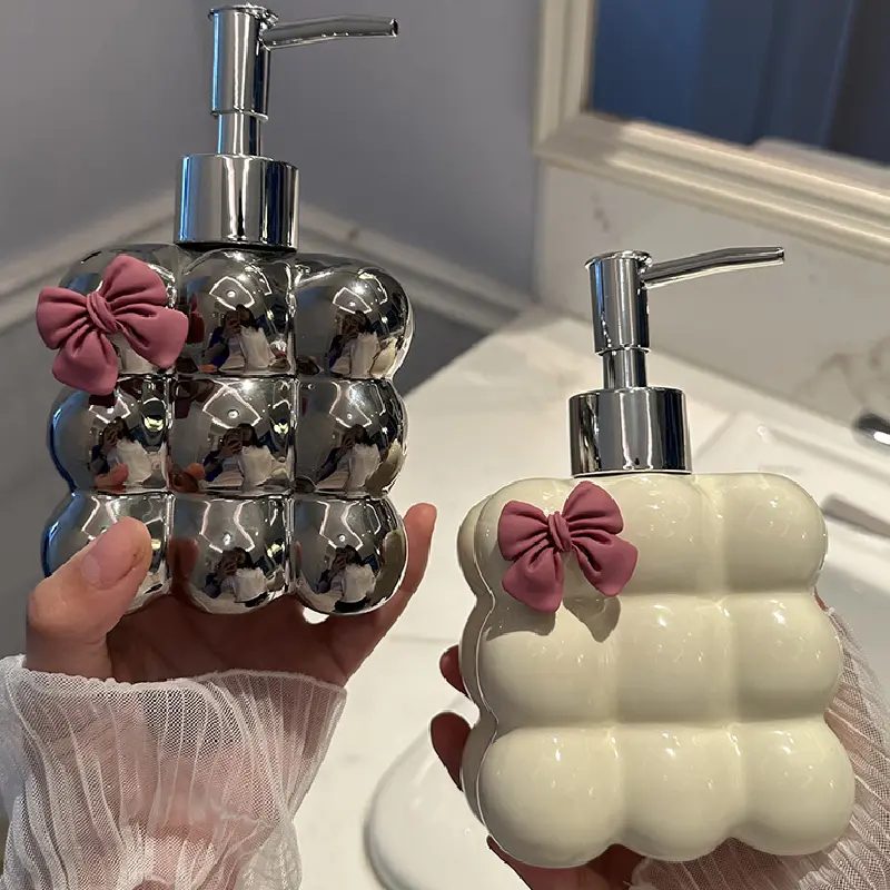 Bathroom Supplies Ceramic Emulsion Bottle Bathroom Shower Gel Press Bottle Creative Soap Dispenser Bathroom Decoration Modern