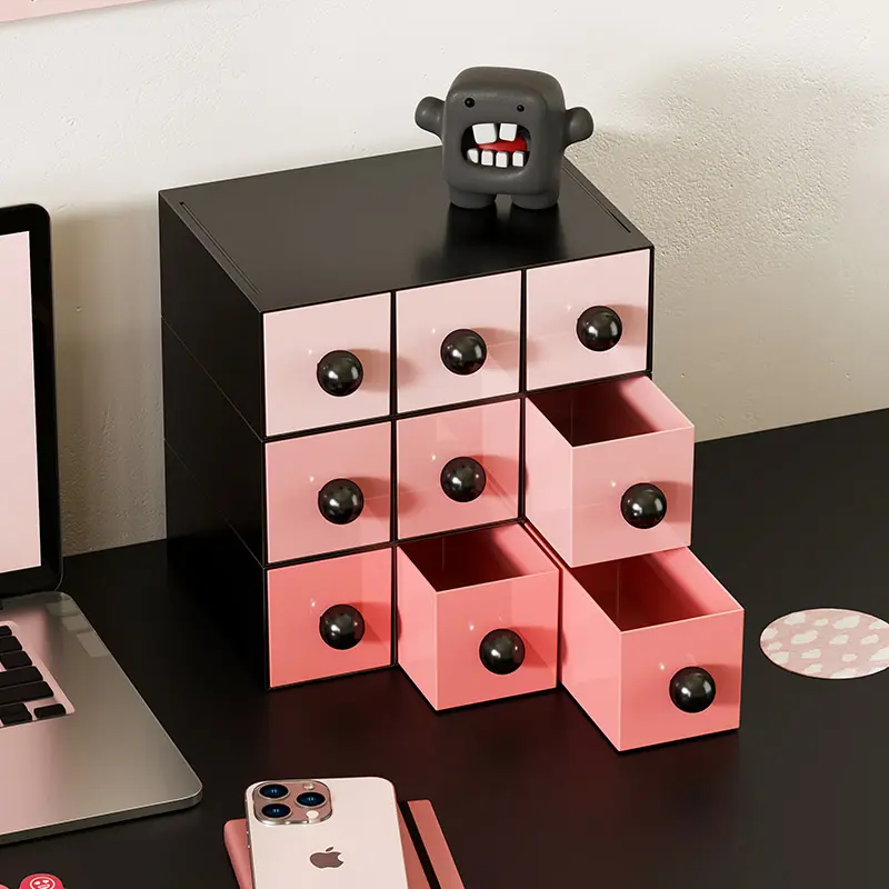 Desktop Cosmetics Storage Box Sundries Sorting Box Dresser Shelf Porch Large-capacity Multilayer Desktop Jewelry Storage Box