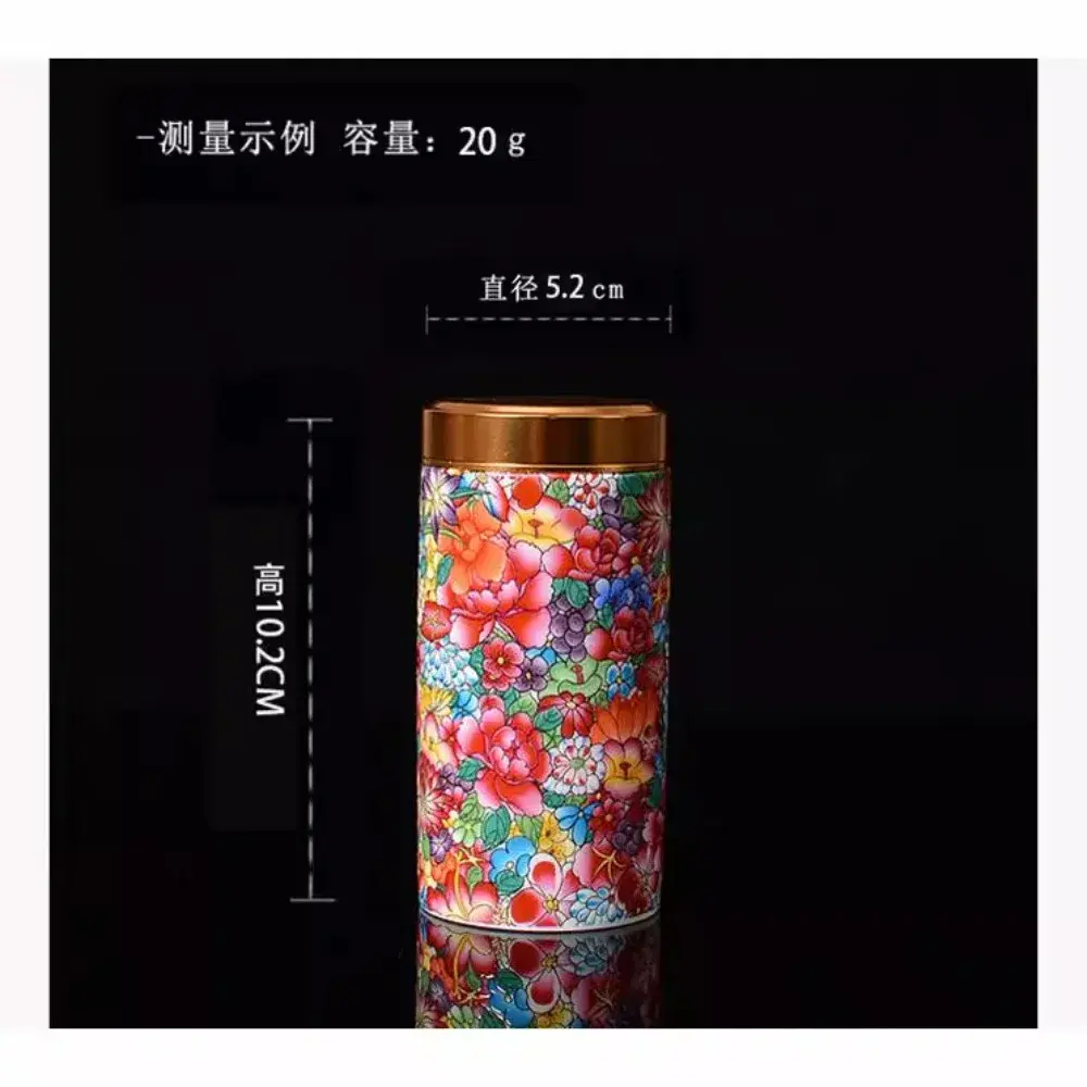 Enamel Color Porcelain Tea Canister Sealed Ceramic General Jar Storage Jars Desk Decoration Tea Cans Candy Pots Tea Caddy