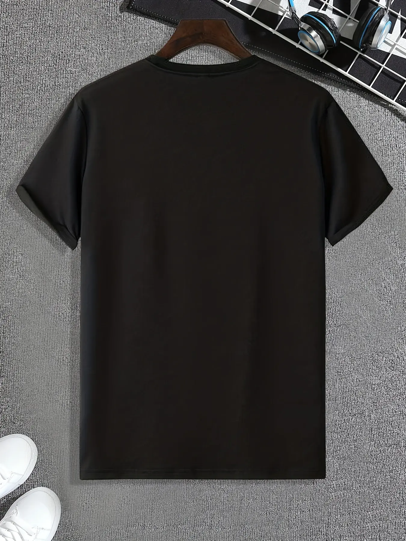Men's 100% cotton summer loose size Cartoon Astronaut Planet printed slim fit casual sports round neck short sleeved T-shirt top