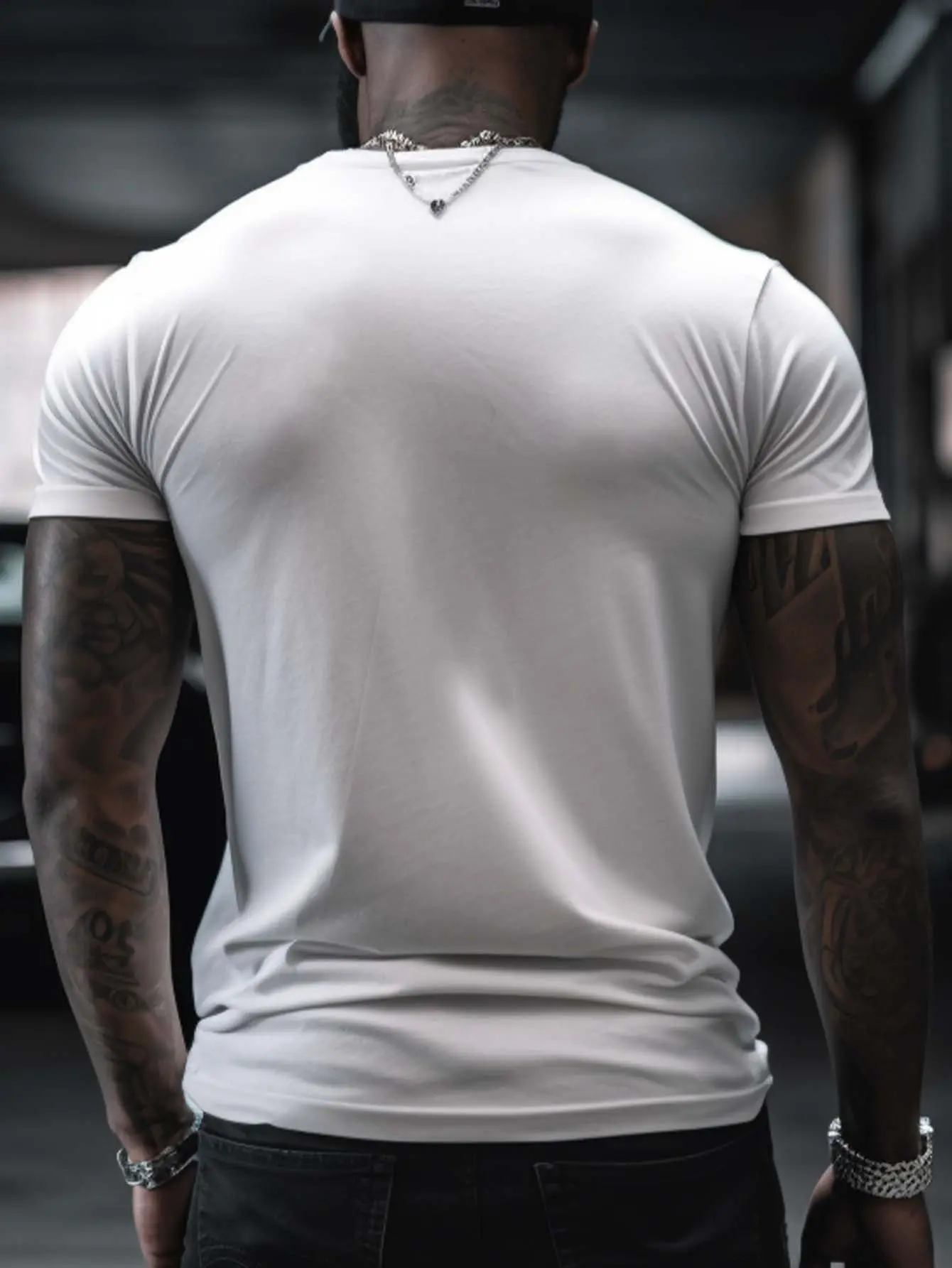 Men's summer 100% pure cotton fashionable casual loose Christmas elements letter print round neck short sleeved T-shirt top