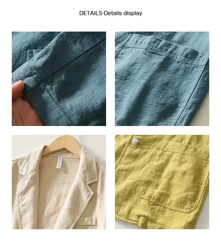 Men's Casual Jacket Lightweight Single-layer Jacket Loose Business Men's Casual Suit Jacket Solid Color Multifunctional