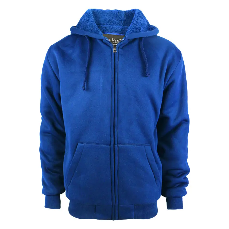 American Retro Autumn and Winter New Zipper Hooded Sweatshirt for Men, Warm and Fluffy Casual Loose Sweatshirt Jacket
