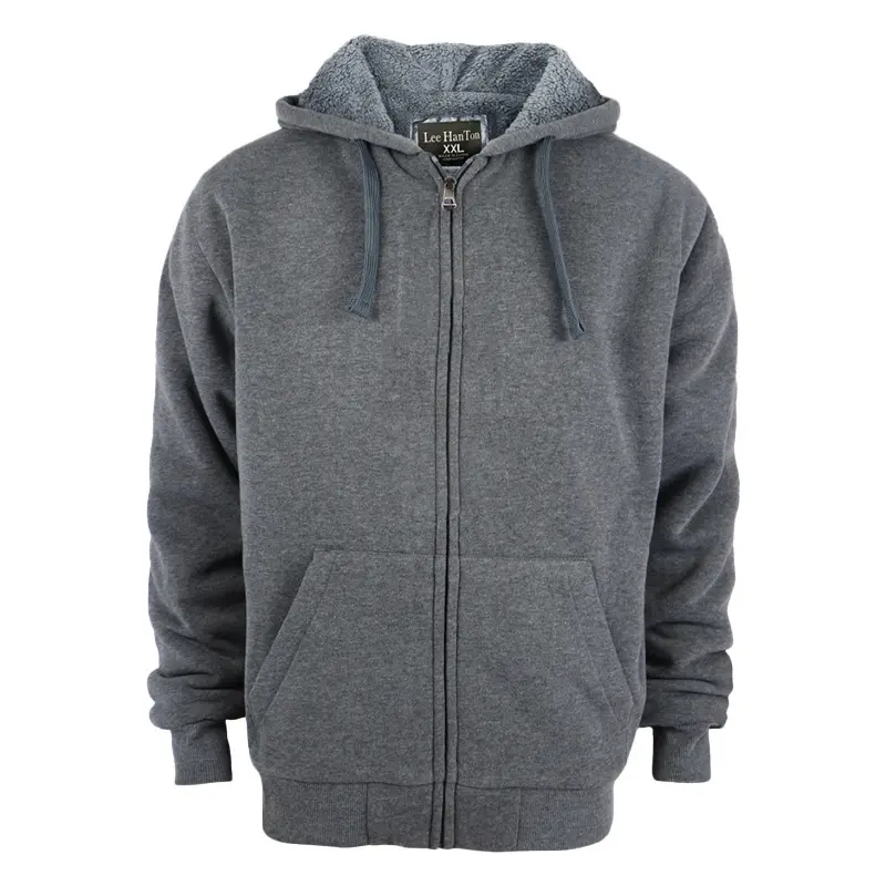 American Retro Autumn and Winter New Zipper Hooded Sweatshirt for Men, Warm and Fluffy Casual Loose Sweatshirt Jacket