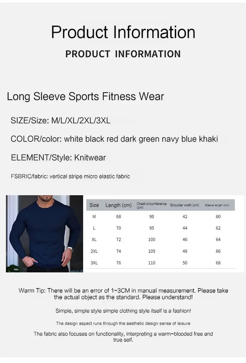 Spring and Autumn New Men's Top Long Sleeve Outdoor Sports Fitness Soft and Lightweight Elastic Round Neck T-shirt