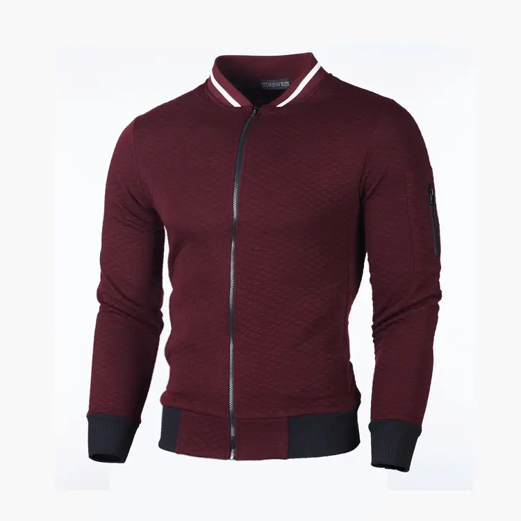 Men's Four Seasons New Fashionable Outdoor Sports Warm Stand Up Collar Solid Color Regular Lightweight Casual Jacket