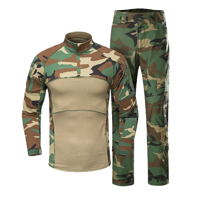 Paintball Uniform Combat Shirts Tactical Suits Hunting Shirt Outdoor Hunting Pants+ Pad Casual Pullover Windproof Men Clothing