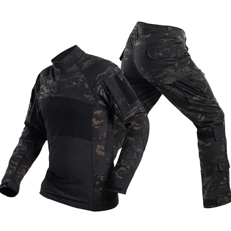 Paintball Uniform Combat Shirts Tactical Suits Hunting Shirt Outdoor Hunting Pants+ Pad Casual Pullover Windproof Men Clothing