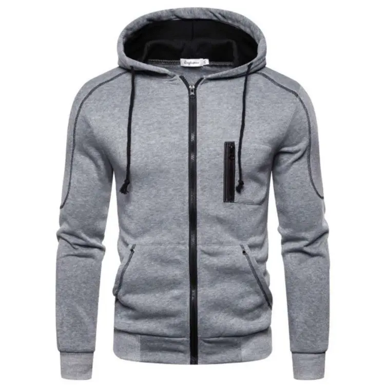New American Style Full Zipper Tactical Pocket Top Daily Outdoor Sports Hoodie Fashionable Hooded Versatile Hoodie Jacket