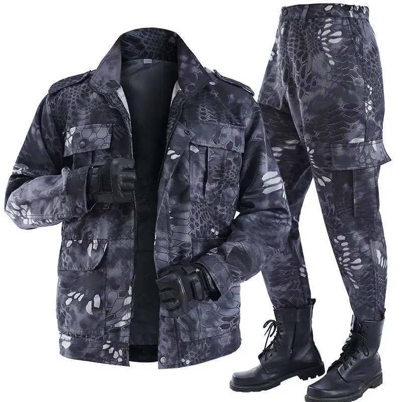 Black Camouflage Suit Men  Camouflage Suit Black Python  Camouflage Suit Python Men   Men's Sets