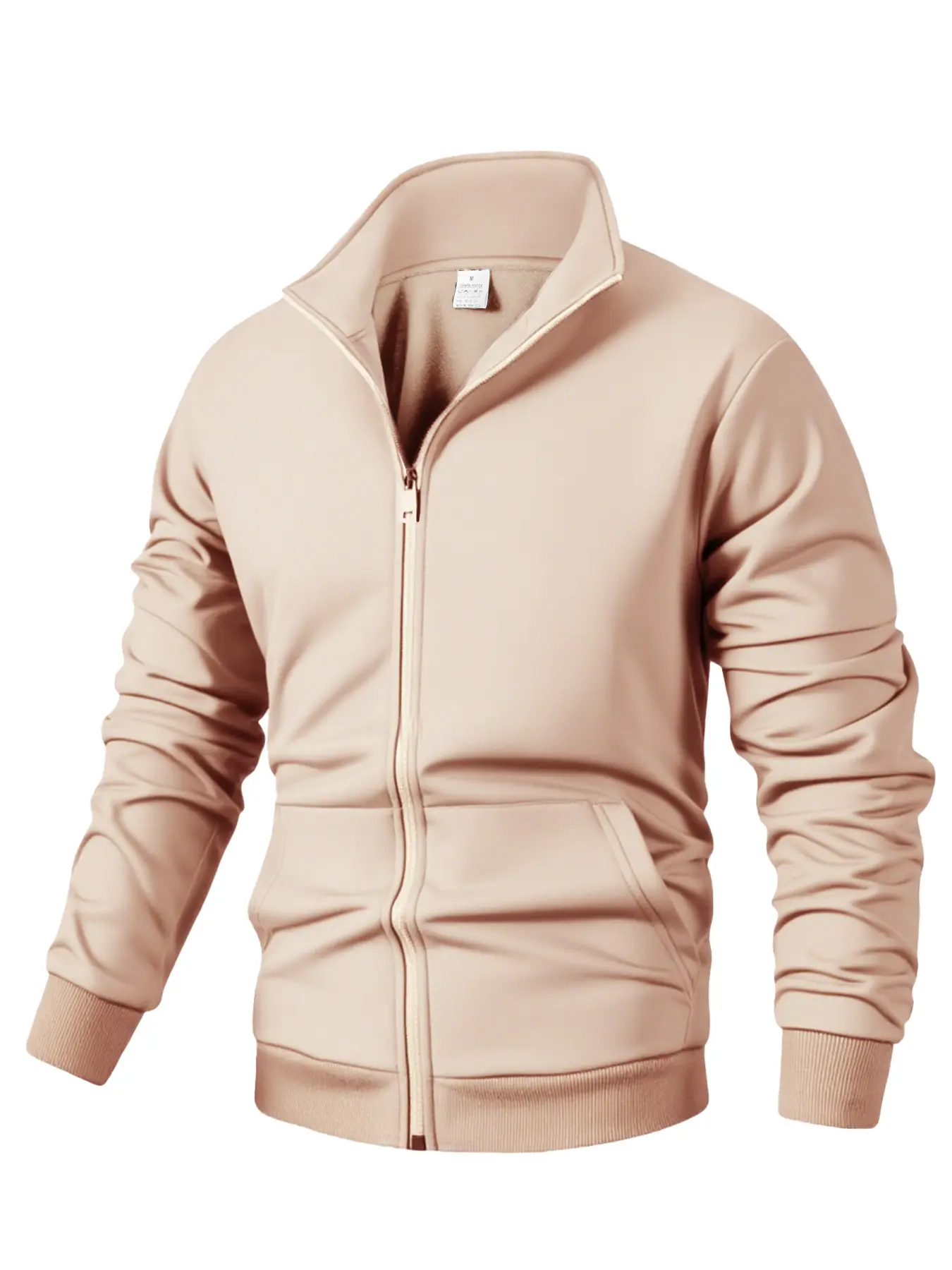 Men's Casual Sports Zipper Stand Collar Jacket Men's Solid Color Cardigan  Jacket Outdoor Sports Coat Windbreaker Jacket for Men