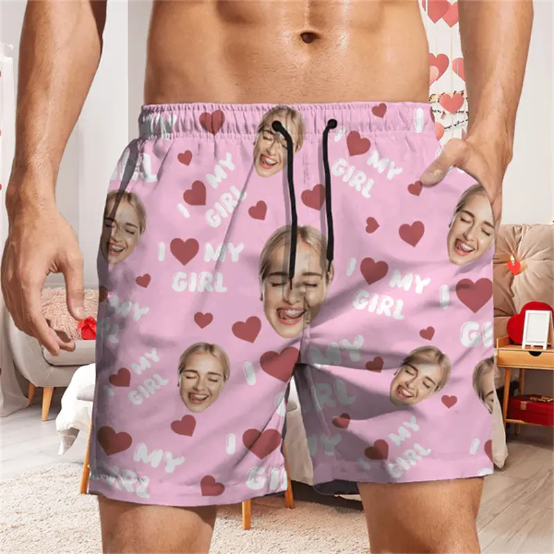 Funny Customize Face Graphic Beach Shorts For Men Women 3d Printed Swimming Trunks Summer Street Outdoor Sports Board Shorts