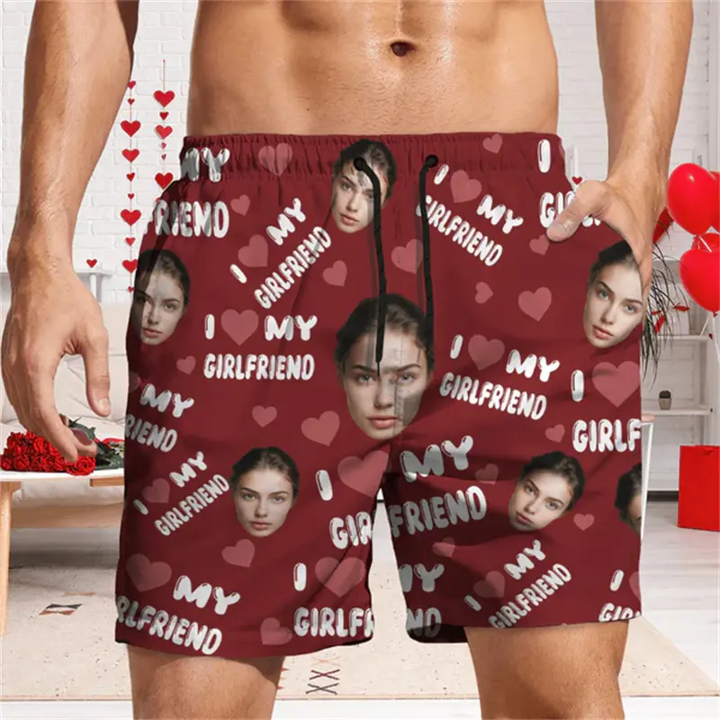 Funny Customize Face Graphic Beach Shorts For Men Women 3d Printed Swimming Trunks Summer Street Outdoor Sports Board Shorts