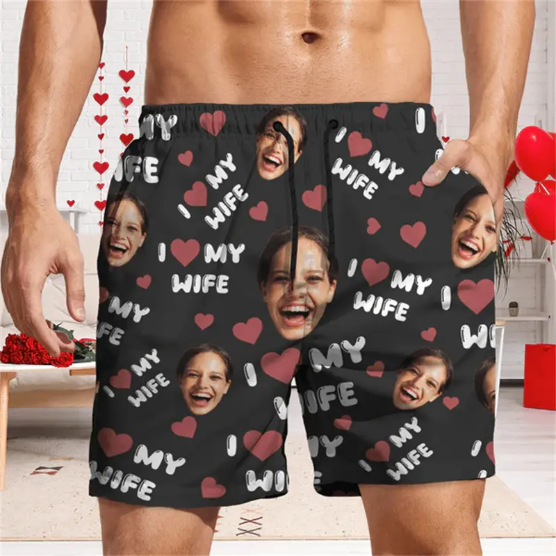 Funny Customize Face Graphic Beach Shorts For Men Women 3d Printed Swimming Trunks Summer Street Outdoor Sports Board Shorts