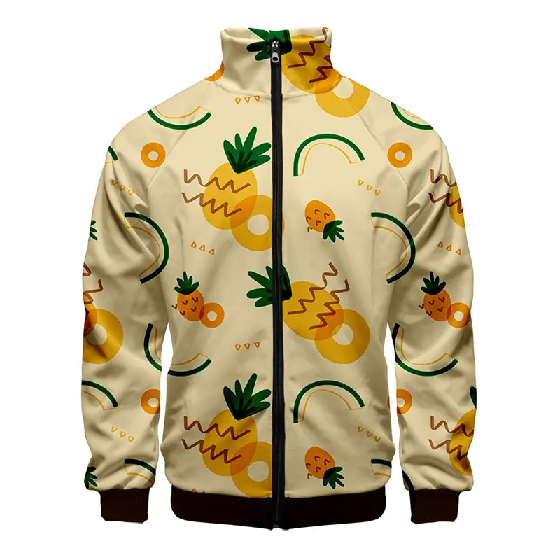 Fashion Fruits Pattern Jacket for Men Kids Cute Funny Mens Designer Clothes Streetwear Coat Tops High Quality Spring Fall Jacket