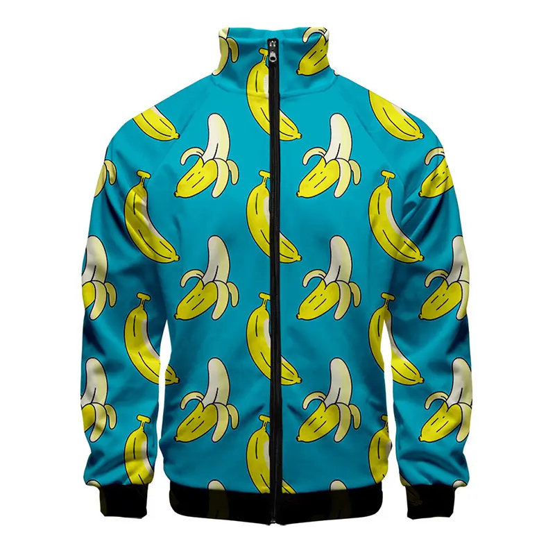 Fashion Fruits Pattern Jacket for Men Kids Cute Funny Mens Designer Clothes Streetwear Coat Tops High Quality Spring Fall Jacket