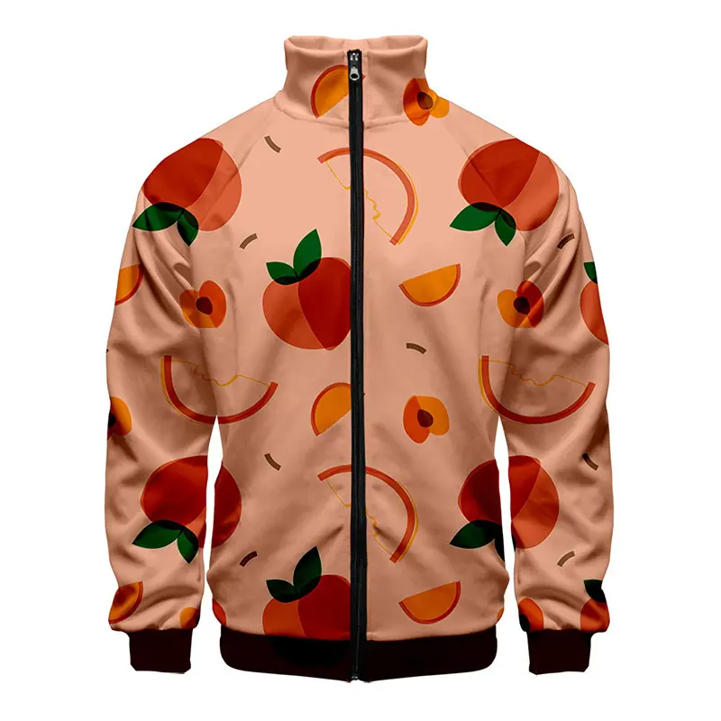 Fashion Fruits Pattern Jacket for Men Kids Cute Funny Mens Designer Clothes Streetwear Coat Tops High Quality Spring Fall Jacket