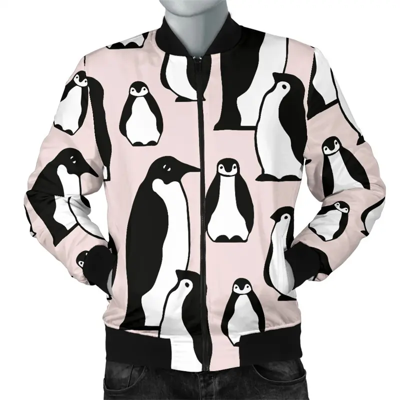 New In Jackets Mens Jacket 3d Blue Whale Animal Print Winter Coats Cool Casual Bomber Long Sleeve Loose Men Clothes Dropshipping