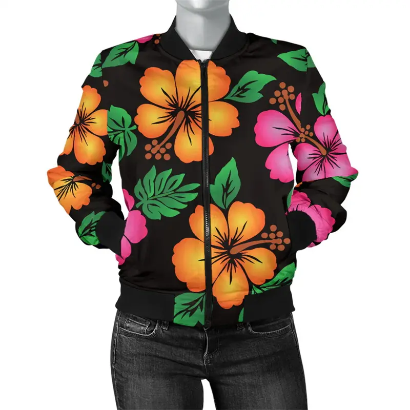 Colorful Flower Pattern 3D Print Jacket For Men Women Fashion Autumn Winter Jacket Zipper Coat Harajuku Unisex Casual Streetwear