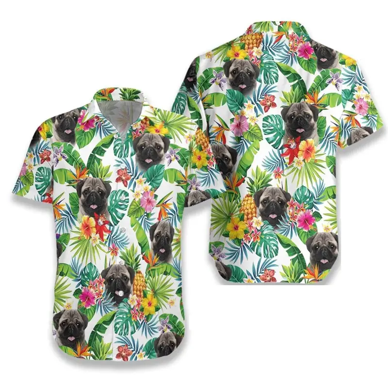 Hawaiian Shirt Man New Fashion Cute Animal Yellow Duck 3D Print Men's Casual Shirt Women Vacation Party Kawaii Shirts Blouse