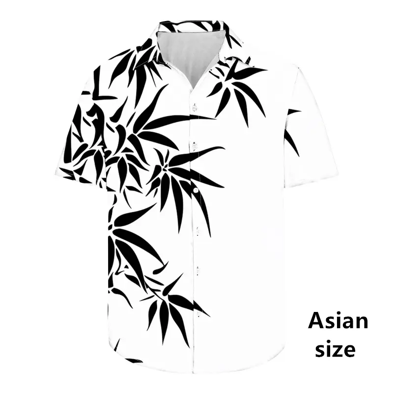 Vintage Hawaiian Men's Striped 3d Print Shirts New Fashion Short Sleeve Casual Top Oversized Sport Gym Clothing Women Blouse