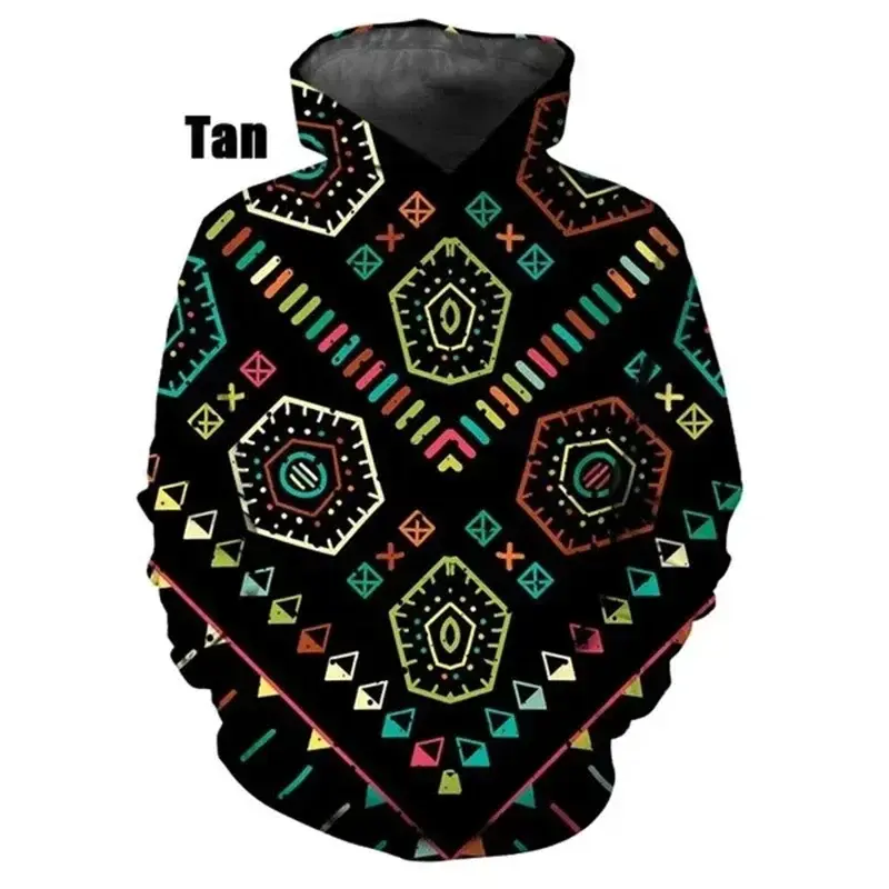 New Tribe Graphic 3D Print Hoodies Men Women Casual Long Sleeve Pullover Sweatshirts Harajuku Streetwear Mens Ovesize Hoodies