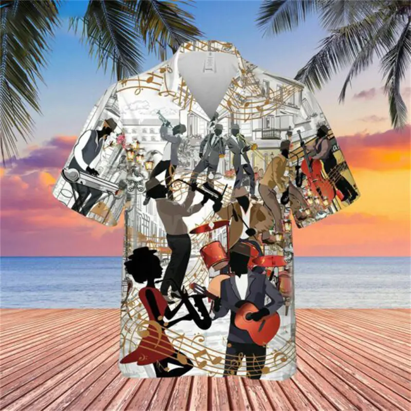 3D Graphic Hawaiian Shirt Man Hippie Alien Print Vacation Beach Shirt Women New Fashion Casual Button Aloha Blouse Neon Clothes