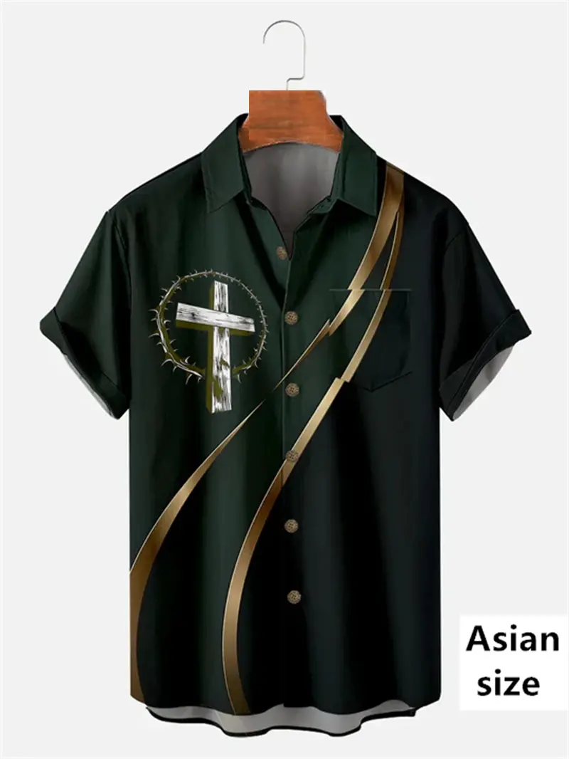 Jesus Cross Graphic 3D Printed Shirt Men Women New In Easter Day Jesus Christ Shirt Summer Unisex Short Sleeve Blouse Men Tops