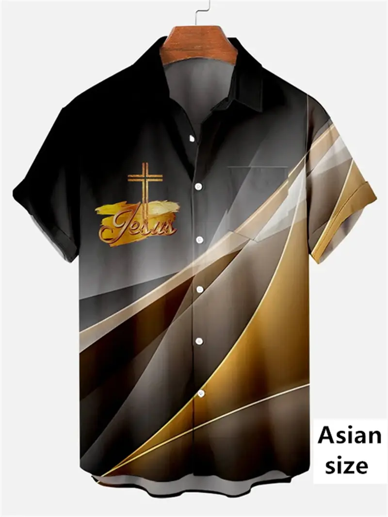 Jesus Cross Graphic 3D Printed Shirt Men Women New In Easter Day Jesus Christ Shirt Summer Unisex Short Sleeve Blouse Men Tops