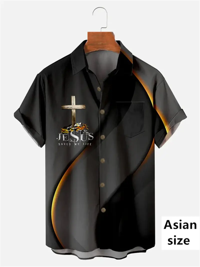 Jesus Cross Graphic 3D Printed Shirt Men Women New In Easter Day Jesus Christ Shirt Summer Unisex Short Sleeve Blouse Men Tops