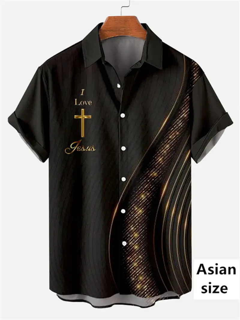 Jesus Cross Graphic 3D Printed Shirt Men Women New In Easter Day Jesus Christ Shirt Summer Unisex Short Sleeve Blouse Men Tops
