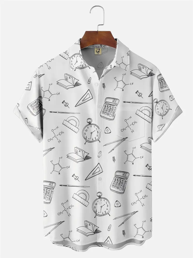 New 3D Printing Shirts & Blouses For Men Women Back-to-school Pattern Fashion Funny Streetwear Short Shirts Women Y2k Clothing