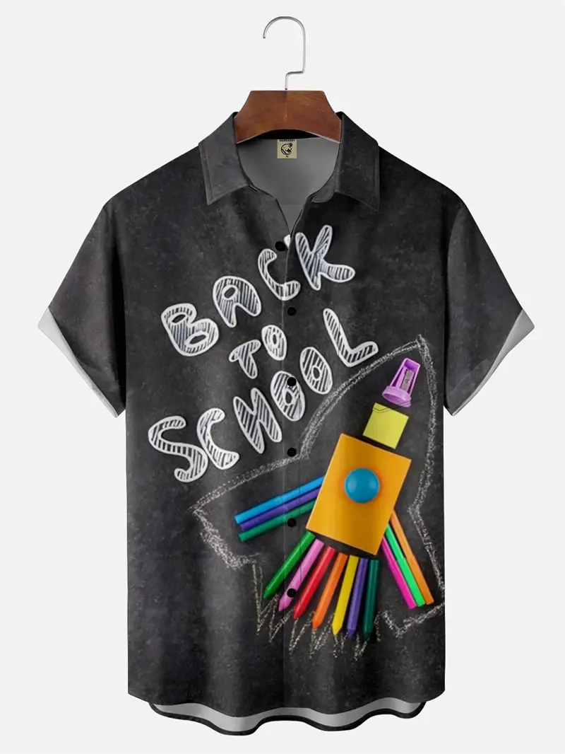 3D Printing Shirts For Men Women New Fashion Back-to-school Pattern Funny Streetwear Short Shirts Women Cute Y2k Clothing Tops