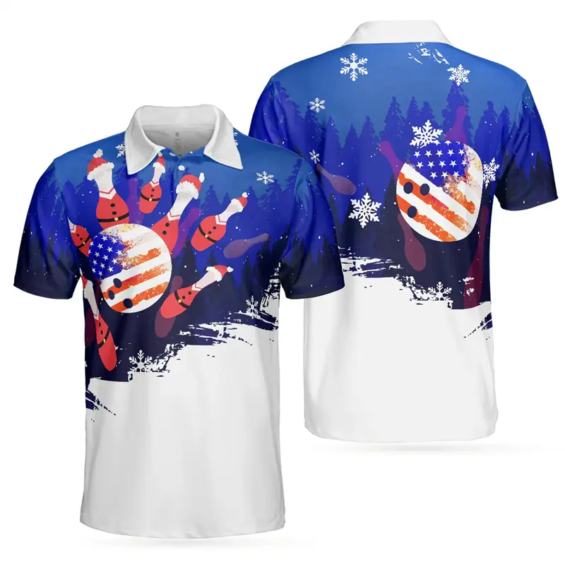 2024 New Men 3D Printed Bowling Pattern Printed Polo Shirt Men Women Popular Golf Short Sleeve Tops Casual Sports Men Clothings