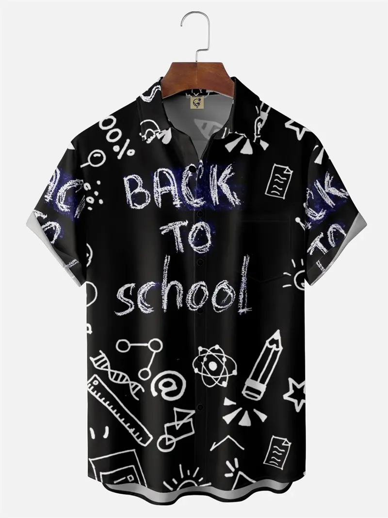 3D Printing Shirts For Men Women New Fashion Back-to-school Pattern Funny Streetwear Short Shirts Women Cute Y2k Clothing Tops