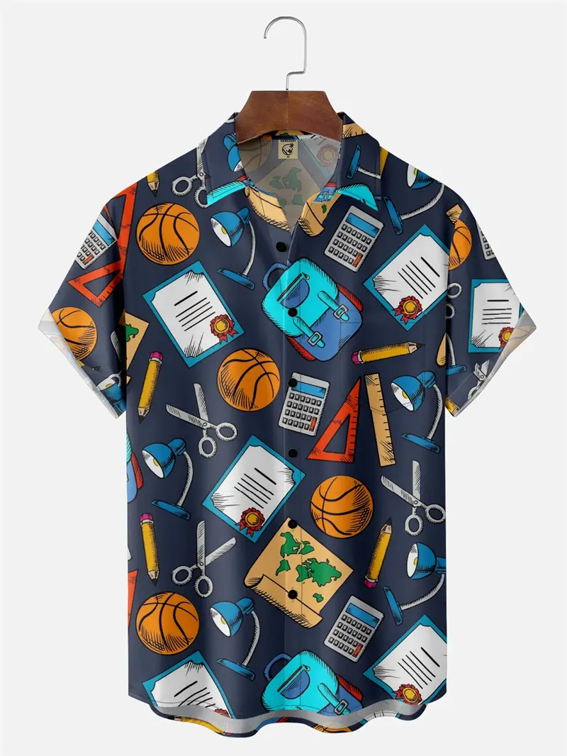 3D Printing Shirts For Men Women New Fashion Back-to-school Pattern Funny Streetwear Short Shirts Women Cute Y2k Clothing Tops