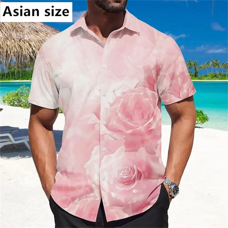 3D Printed Flamingo Graphic Hawaiian Shirt For Men Women Aloha Shirts Summer Fashion Vacation Short Sleeve Tops New Y2k Blouse