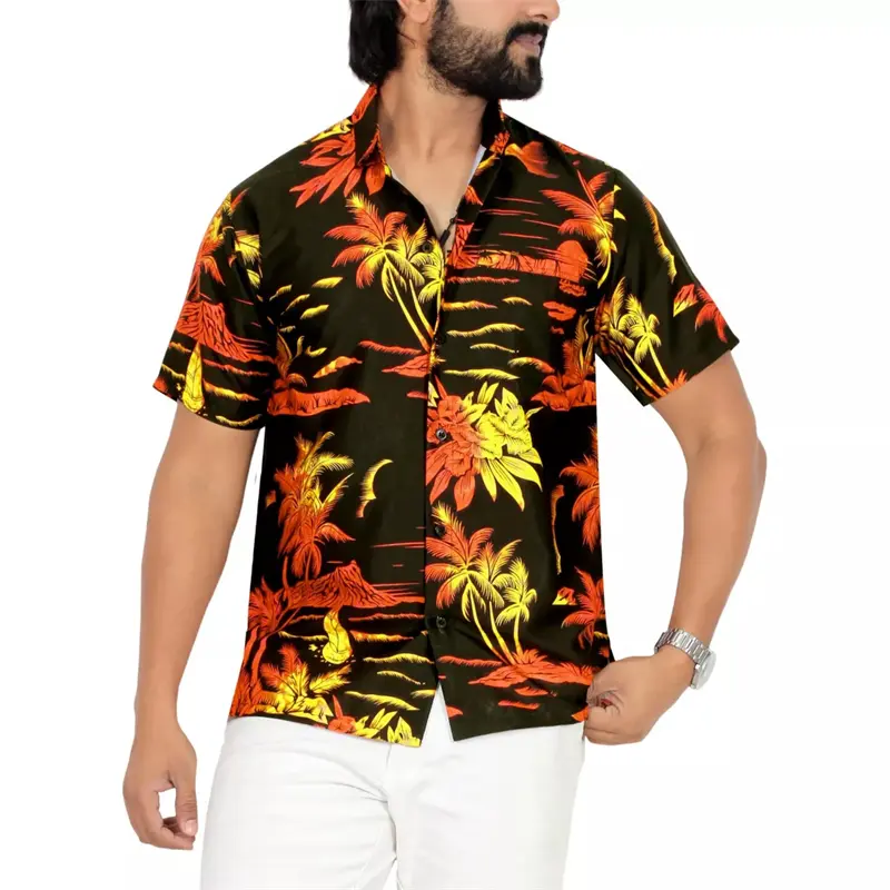 3d Print Vintage Man Shirt Tropic Coconut Tree Men Women Fashion Oversized Hawaiian Beach Shirt Vacation Blouse Mens Clothing