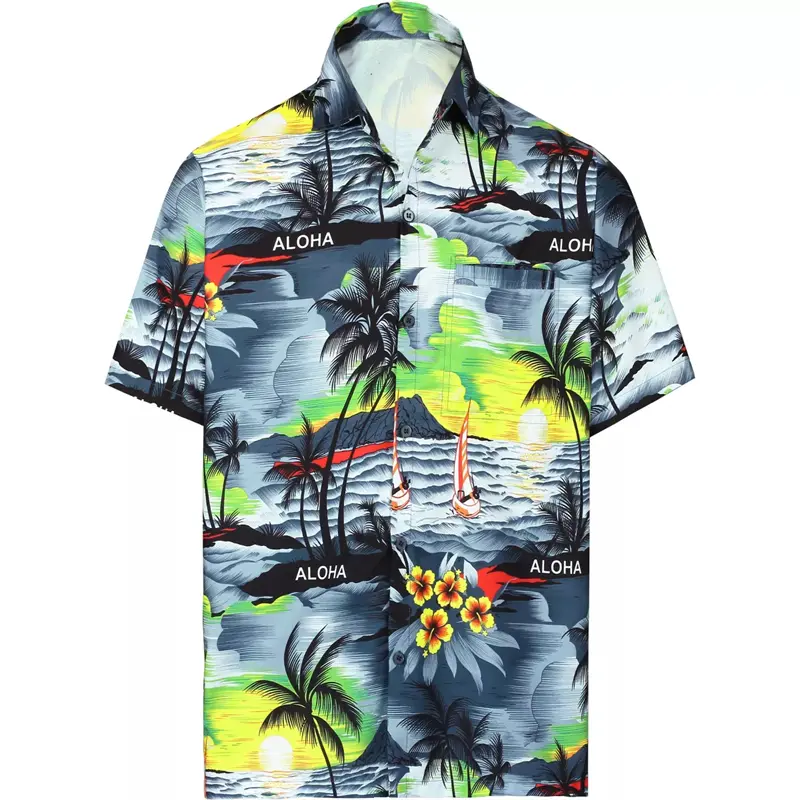 3d Print Vintage Man Shirt Tropic Coconut Tree Men Women Fashion Oversized Hawaiian Beach Shirt Vacation Blouse Mens Clothing