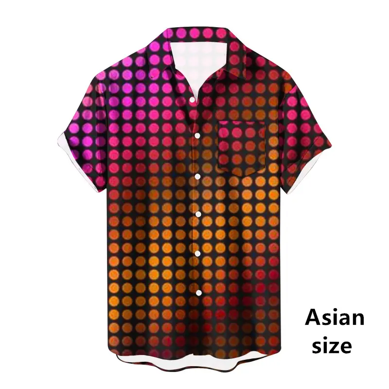3d Printed Geometric Pattern Hawaiian Shirt Men New Fashion Casual Shirts Blouses Short-Sleeve Button Lapel Beach Women Blouse