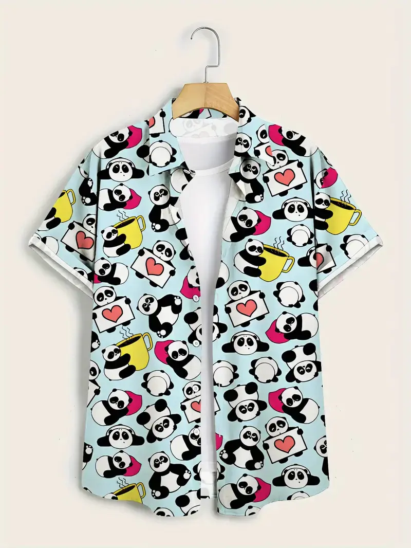 Trendy Men's Shirt 2025 New Duck 3d Print Short Sleeve Shirts Beach Casual Man Clothing Oversized Hawaiian Shirts For Men Women