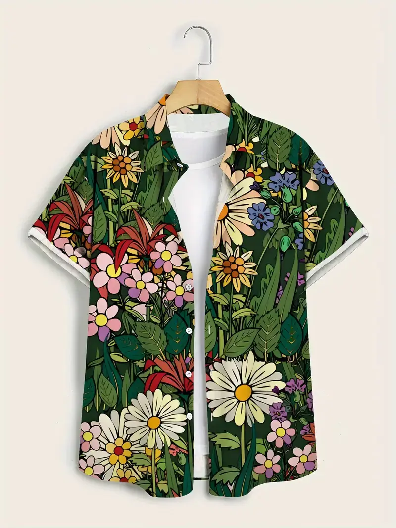 Trendy Men's Shirt 2025 New Duck 3d Print Short Sleeve Shirts Beach Casual Man Clothing Oversized Hawaiian Shirts For Men Women