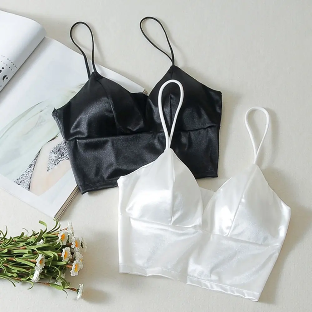 Summer new European and American sexy chest wrapped chest Deep v small young woman wrapped chest strap chest pad underwear