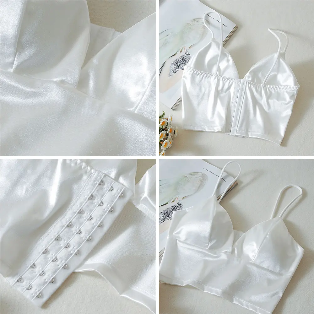 Summer new European and American sexy chest wrapped chest Deep v small young woman wrapped chest strap chest pad underwear