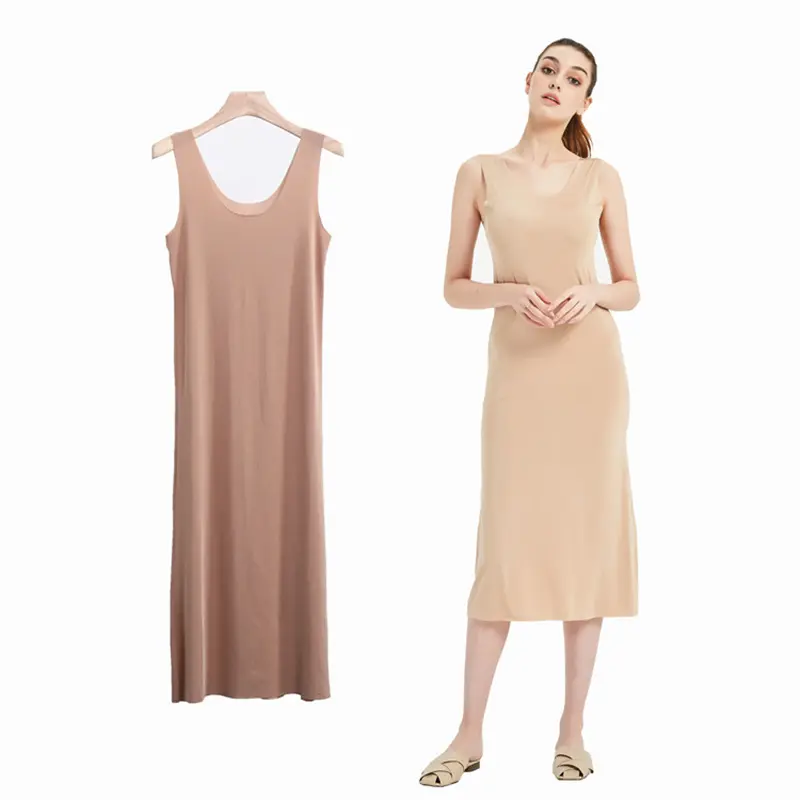 Lady Sexy Full Slips Under Dress Slip Anti-Static Tank Long Midi Dress Petticoat Shorts Pajama Ladies Sleeveless Nightwear