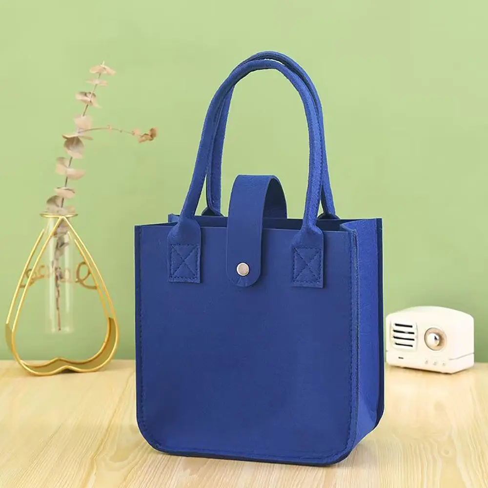 New Women Bag Felt Cloth Handbag Female Large Capacity Totes Bag Portable Ladies Solid Color Travel Shopping Bags Purses