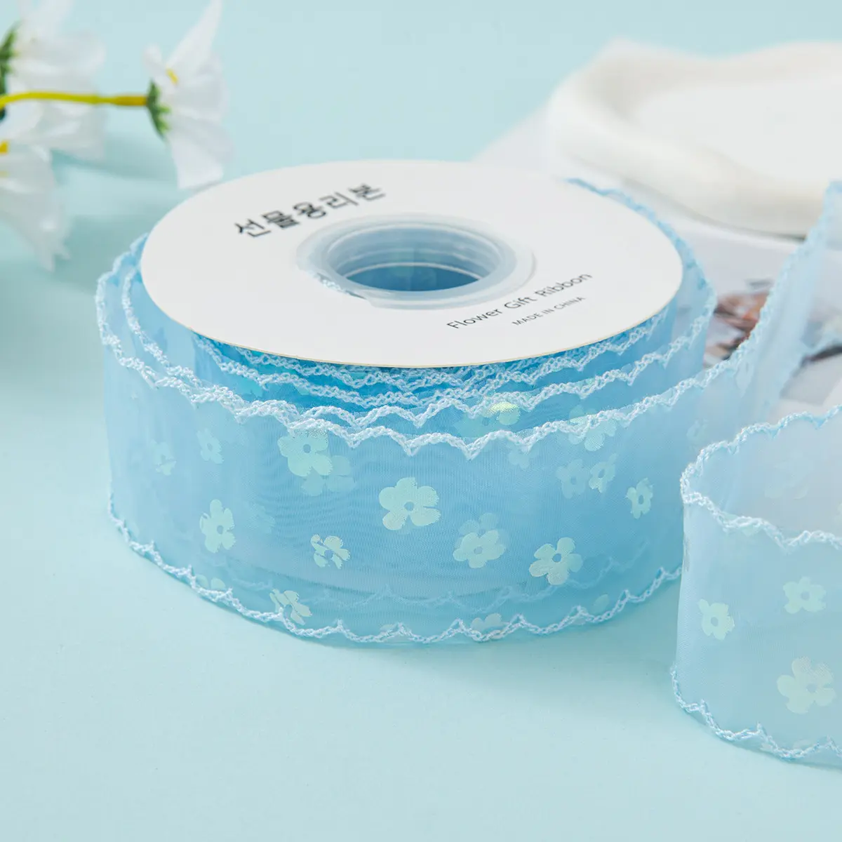 10Yards/Roll sequin Silk Ribbon Roll 4cm Satin Ribbon Organza Ribbons for Gift Wrapping Handmade Wedding Birthday Party Decor