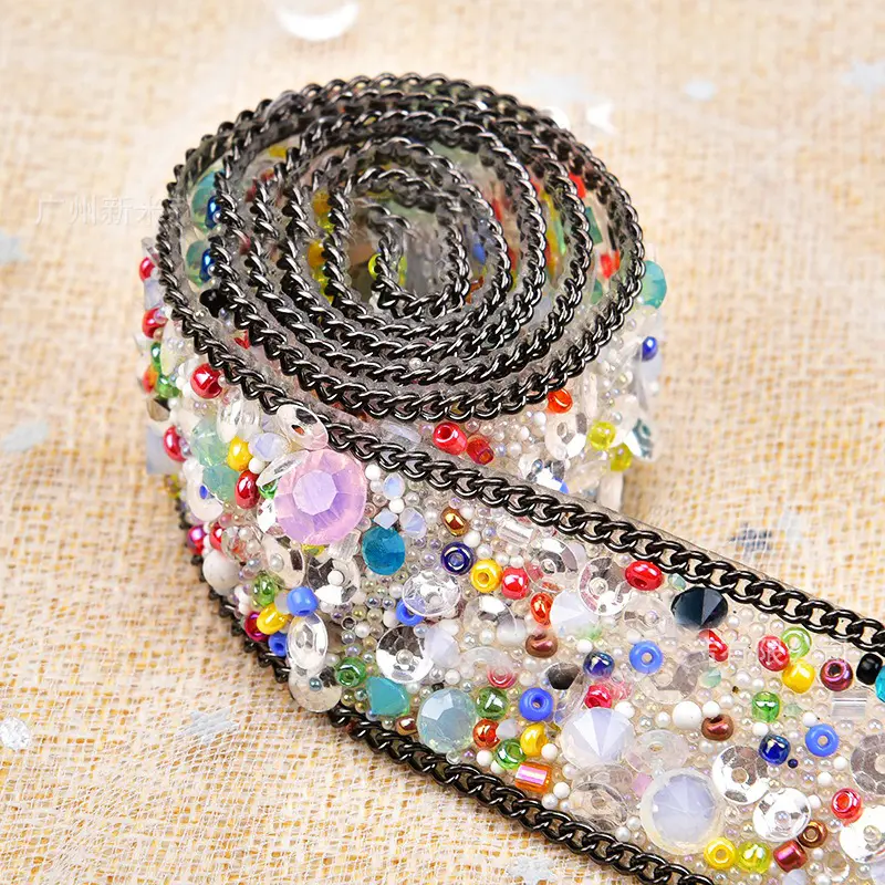 Gemstone Rhinestone Lace Rice Beads Backing Sticker Drilling Mesh Drilling Chip Rhinestone Long Resin Gravel For Home Applique