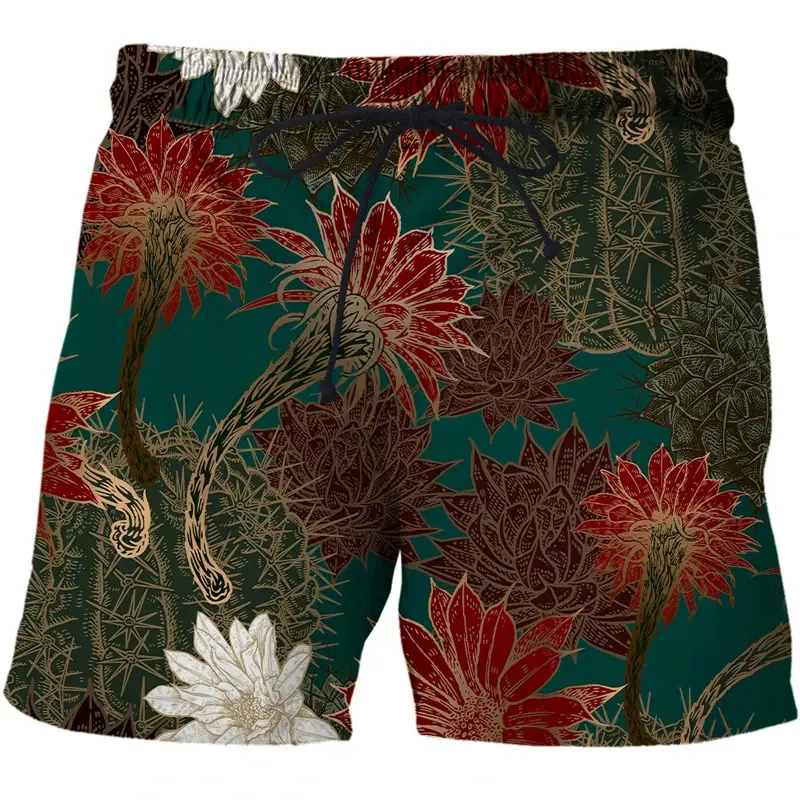Retro Animal 3d Printed Shorts For Men Bird Snake Flower Street Short Beach Pants Summer Fashion Leisure Trend Short Trousers