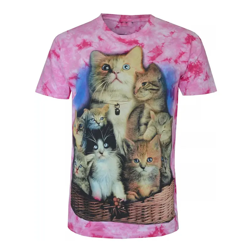 Lovely Cat Fashion 3D Print T-shirt Men's Clothing Short Sleeve Soft T Shirts Harajuku Street Cute Pet Pattern Fashion Tee Top